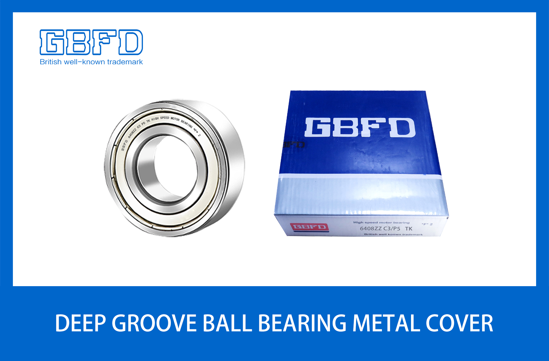 0类深沟球轴承双面铁盖